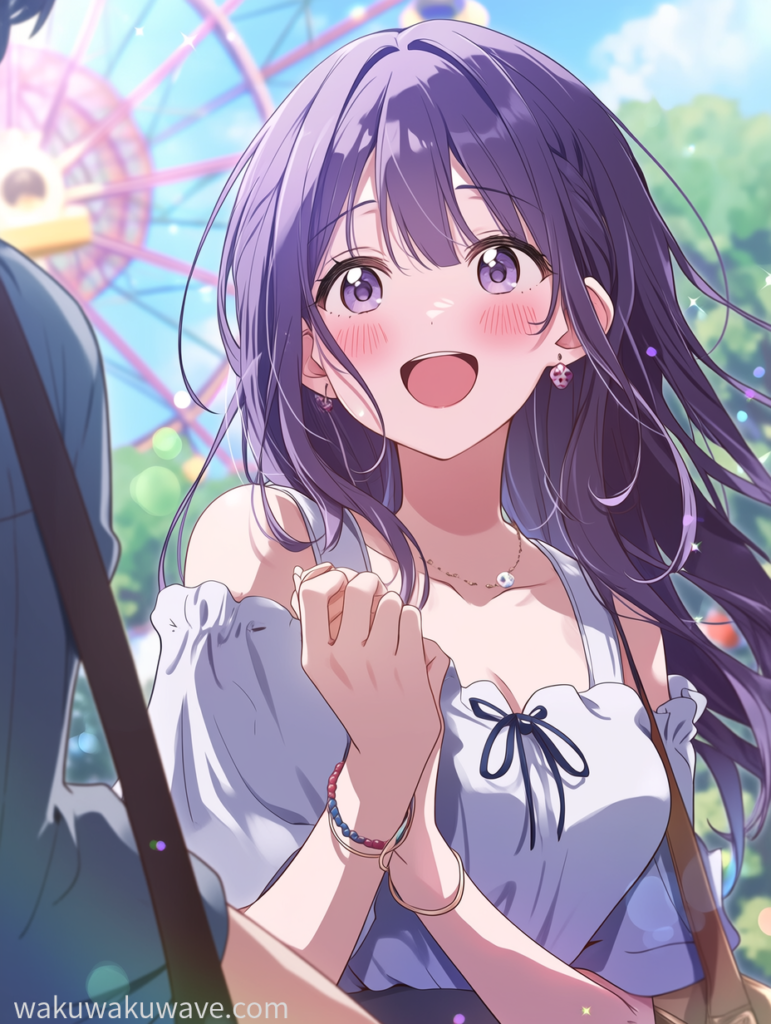 illust-Date at an amusement park