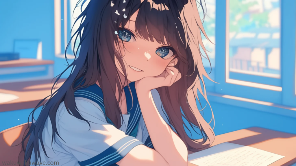 illust-Logarithmic calculation-girl2