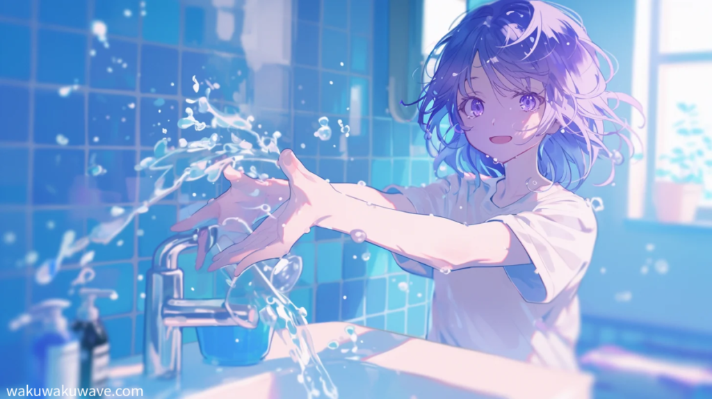 illust-Splashes of water and a girl