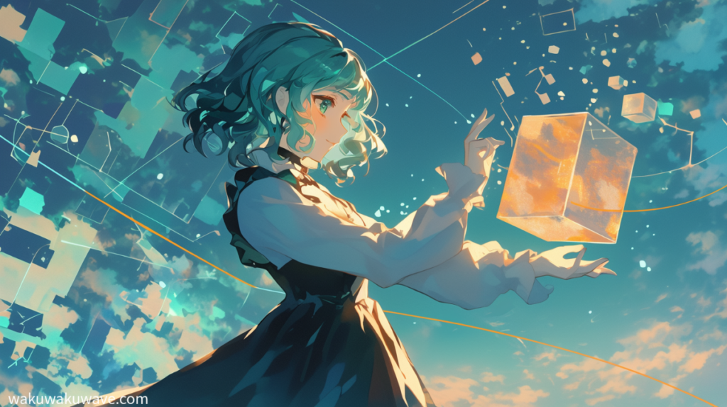 illust-S-parameter blackbox looking girl