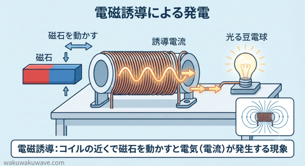 figure-Power generation via electromagnetic induction