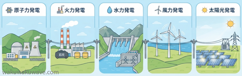 figure-Various types of power plants