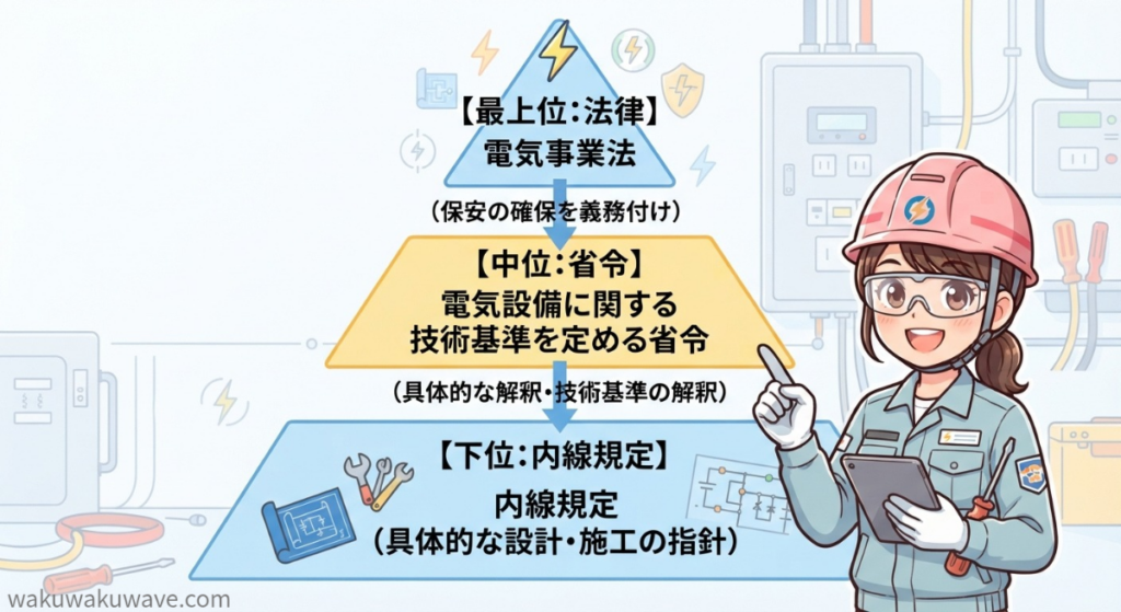 figure-Pyramid diagram of electricity-related laws