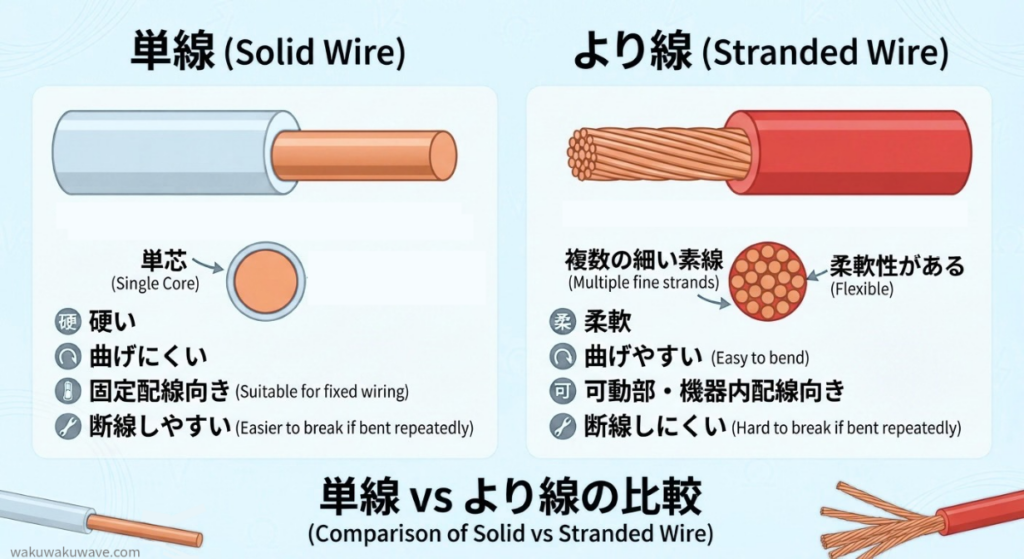 figure-Solid wire and stranded wire
