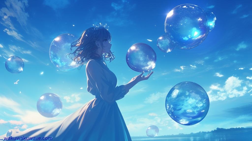 Balls flying in the sky