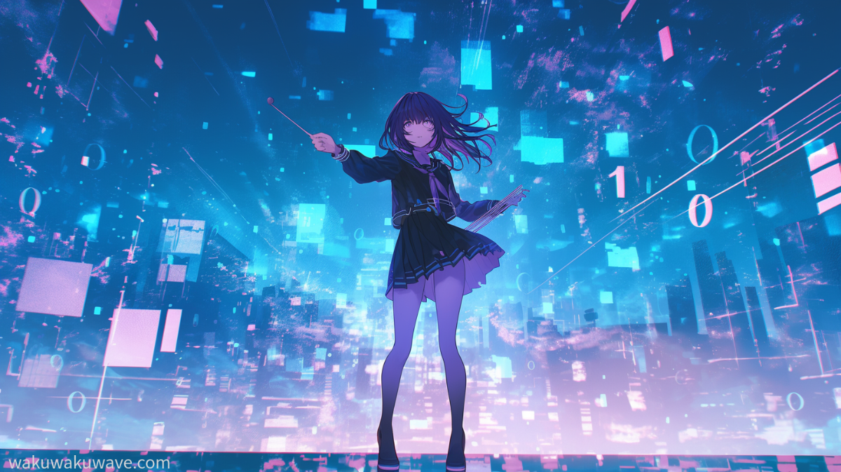 illust-pulse code modulation-girl