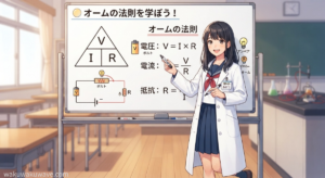 illust-A girl explaining Ohm's law