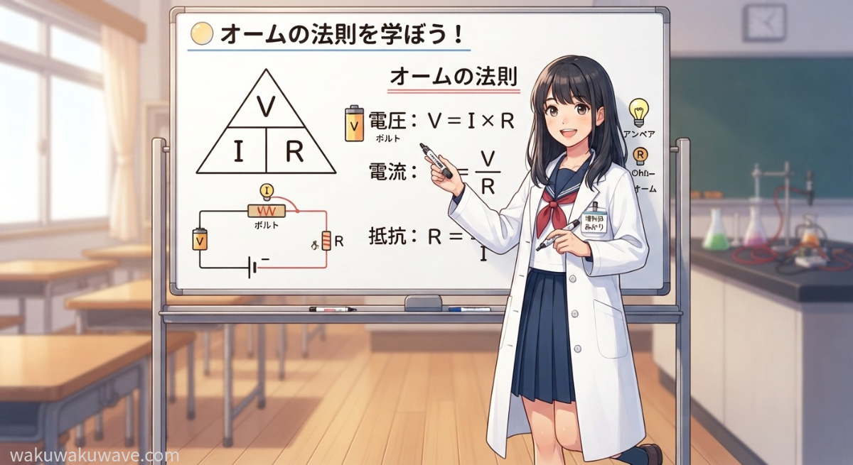 illust-A girl explaining Ohm's law